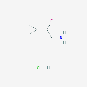 molecular formula C5H11ClFN B13863390 2-Cyclopropyl-2-fluoroethan-1-amine Hydrochloride 