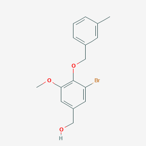 molecular formula C16H17BrO3 B1386340 [3-Bromo-5-methoxy-4-(3-methylbenzyloxy)-phenyl]-methanol CAS No. 752991-26-7
