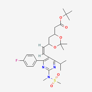 tert-Butyl-2-((4S,6R)-6-((E)-2-(4-(4-fluorophenyl)-6-isopropyl-2-(N-methylmethylsulfonamido)pyrimidin-5-yl)vinyl)-2,2-dimethyl-1,3-dioxan-4-yl)acetate