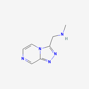 molecular formula C7H9N5 B1386345 1-([1,2,4]triazolo[4,3-a]pyrazin-3-yl)-N-methylmethanamine CAS No. 1155920-69-6