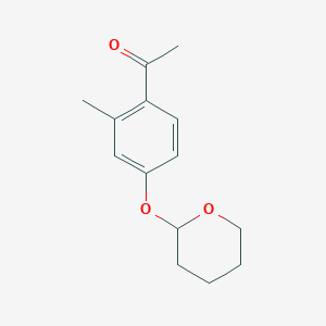 1-[2-Methyl-4-(oxan-2-yloxy)phenyl]ethanone