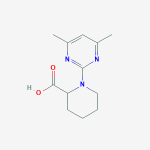 molecular formula C12H17N3O2 B1386346 1-(4,6-Dimethylpyrimidin-2-yl)piperidine-2-carboxylic acid CAS No. 1192509-98-0