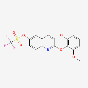 molecular formula C18H14F3NO6S B13863498 [2-(2,6-Dimethoxyphenoxy)quinolin-6-yl] trifluoromethanesulfonate 