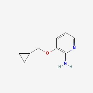 molecular formula C9H12N2O B1386350 3-(Cyclopropylmethoxy)pyridin-2-amine CAS No. 1154384-56-1