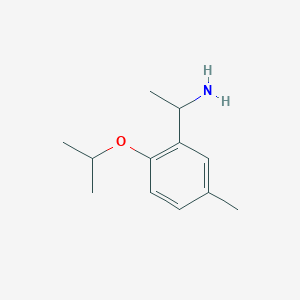 molecular formula C12H19NO B1386353 1-(2-Isopropoxy-5-methylphenyl)-ethylamine CAS No. 1048916-98-8