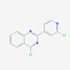 molecular formula C13H7Cl2N3 B13863536 4-Chloro-2-(2-chloropyridin-4-yl)quinazoline 