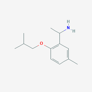 molecular formula C13H21NO B1386354 1-(2-Isobutoxy-5-methylphenyl)-ethylamine CAS No. 1048917-08-3