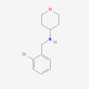 molecular formula C12H16BrNO B1386357 N-[(2-bromophenyl)methyl]oxan-4-amine CAS No. 1153225-54-7