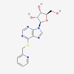 molecular formula C16H17N5O4S B13863573 6-(2-Pyridylmethylthio)-9-beta-D-ribofuranosyl-9H-purine 