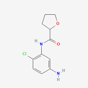 molecular formula C11H13ClN2O2 B1386363 N-(5-Amino-2-chlorophenyl)tetrahydro-2-furancarboxamide CAS No. 1082156-62-4