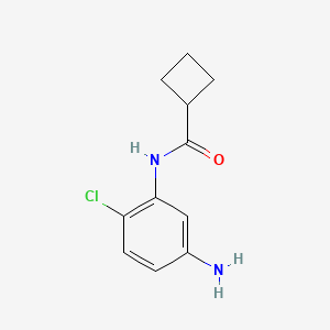 molecular formula C11H13ClN2O B1386365 N-(5-Amino-2-chlorophenyl)cyclobutanecarboxamide CAS No. 1155532-23-2