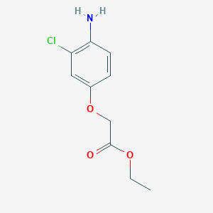 molecular formula C10H12ClNO3 B13863657 Ethyl 2-(4-amino-3-chlorophenoxy)acetate 