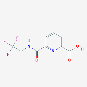 molecular formula C9H7F3N2O3 B1386366 6-[(2,2,2-Trifluoroethyl)carbamoyl]pyridine-2-carboxylic acid CAS No. 1154981-82-4