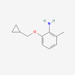 molecular formula C11H15NO B1386367 2-Cyclopropylmethoxy-6-methylphenylamine CAS No. 1154384-48-1