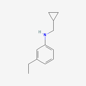 molecular formula C12H17N B1386381 N-(cyclopropylmethyl)-3-ethylaniline CAS No. 1156168-08-9