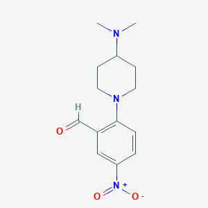 molecular formula C14H19N3O3 B1386384 2-(4-(Dimethylamino)piperidin-1-yl)-5-nitrobenzaldehyde CAS No. 1157005-30-5