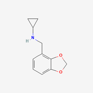 molecular formula C11H13NO2 B1386386 Benzo[1,3]dioxol-4-ylmethyl-cyclopropyl-amine CAS No. 1049164-17-1