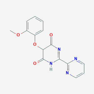 molecular formula C15H12N4O4 B138639 5-(2-Methoxyphenoxy)-[2,2'-bipyrimidine]-4,6(1H,5H)-dione CAS No. 150728-12-4