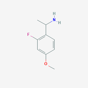 molecular formula C9H12FNO B1386392 1-(2'-Fluoro-4'-methoxyphenyl)ethanamine CAS No. 933585-50-3