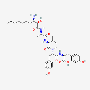 H-bAla(2R-OH,3S-heptyl)-Ala-Val-N(Me)Tyr-Tyr-OH