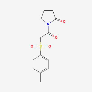 1-[2-(4-Methylphenyl)sulfonylacetyl]pyrrolidin-2-one