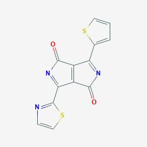 molecular formula C13H5N3O2S2 B13864064 3-(Thiazol-2-yl)-6-(thiophen-2-yl)pyrrolo[3,4-c]pyrrole-1,4-dione 