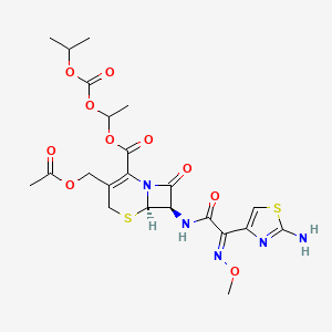 molecular formula C22H27N5O10S2 B13864079 Cefpodoxime Proxetil Impurity E 