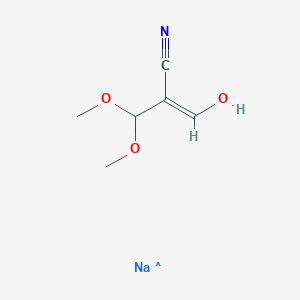 molecular formula C6H9NNaO3 B13864099 2-Hydroxymethylene-3,3-dimethoxypropanenitrile sodium salt 