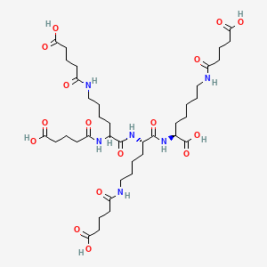 molecular formula C39H64N6O16 B13864103 (11S,14S)-17-(4-Carboxybutanamido)-14-(4-(4-carboxybutanamido)butyl)-4,13,16,23-tetraoxo-5,12,15,22-tetraazahexacosane-1,11,26-tricarboxylic Acid 