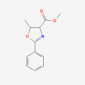 5-Methyl-2-phenyl-4,5-dihydrooxazole-4-carboxylic acid, methyl ester