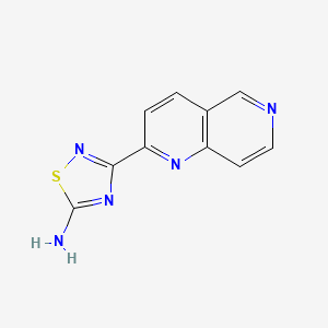 molecular formula C10H7N5S B13864127 3-(1,6-Naphthyridin-2-yl)-1,2,4-thiadiazol-5-amine 