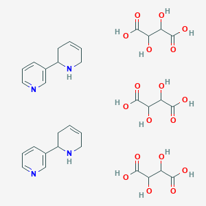 2,3-dihydroxybutanedioic acid;3-(1,2,3,6-tetrahydropyridin-2-yl)pyridine