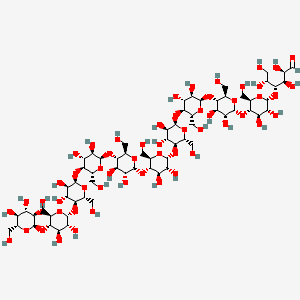 molecular formula C66H112O56 B13864170 Glc(a1-4)Glc(a1-4)Glc(a1-4)Glc(a1-4)Glc(a1-4)Glc(a1-4)Glc(a1-4)Glc(a1-4)Glc(a1-4)Glc(a1-4)aldehydo-Glc 