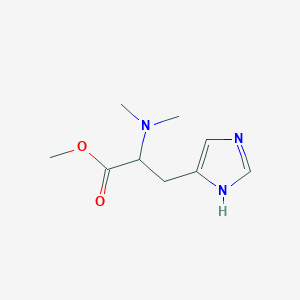 molecular formula C9H15N3O2 B13864174 methyl 2-(dimethylamino)-3-(1H-imidazol-5-yl)propanoate 