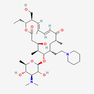 molecular formula C36H62N2O9 B13864190 20-Deoxo-5-O-[3,6-dideoxy-3-(dimethylamino)-b-D-glucopyranosyl]-20-(1-piperidinyl)tylonolide 