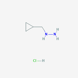 molecular formula C4H11ClN2 B1386421 (Cyclopropylmethyl)hydrazine hydrochloride CAS No. 1181457-83-9