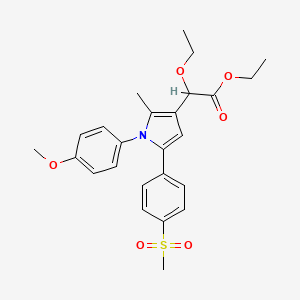 Ethyl 2-ethoxy-2-[1-(4-methoxyphenyl)-2-methyl-5-(4-methylsulfonylphenyl)pyrrol-3-yl]acetate