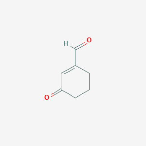 molecular formula C7H8O2 B13864261 3-Oxo-1-cyclohexene-1-carbaldehyde 