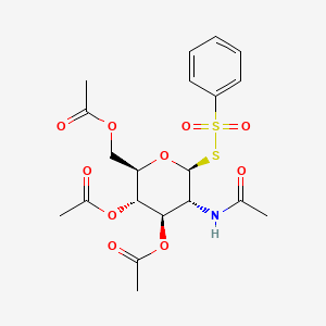 molecular formula C20H25NO10S2 B13864271 2-Acetamido-2-deoxy-3,4,6-tetra-O-acetyl-beta-D-glucopyrannosyl benzenthiosulfonate 