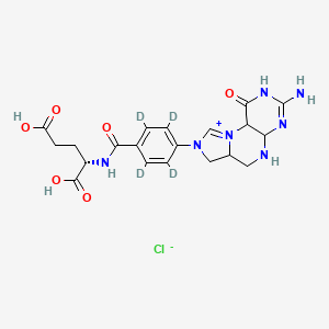 molecular formula C20H24ClN7O6 B13864290 9,10-Dehydro Folitixorin-(phenylene-d4) Chloride 