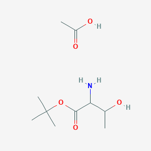 molecular formula C10H21NO5 B13864303 (2S,3R)-tert-Butyl 2-amino-3-hydroxybutanoate with acetate 