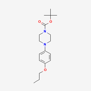 molecular formula C18H28N2O3 B13864321 Tert-butyl 4-(4-propoxyphenyl)piperazine-1-carboxylate 