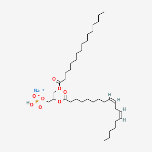 molecular formula C37H68NaO8P B13864369 Sodium 2-(((9Z,12Z)-Octadeca-9,12-dienoyl)oxy)-3-(palmitoyloxy)propyl Hydrogen Phosphate 