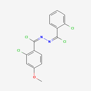 (1Z,N'Z)-2-Chloro-N'-(chloro(2-chlorophenyl)methylene)-4-methoxybenzohydrazonoyl Chloride