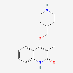 molecular formula C16H20N2O2 B13864387 3-methyl-4-(piperidin-4-ylmethoxy)-1H-quinolin-2-one 