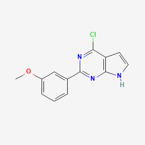 molecular formula C13H10ClN3O B13864395 4-chloro-2-(3-methoxyphenyl)-7H-Pyrrolo[2,3-d]pyrimidine 