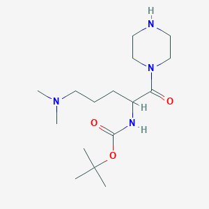 tert-butyl N-[5-(dimethylamino)-1-oxo-1-piperazin-1-ylpentan-2-yl]carbamate