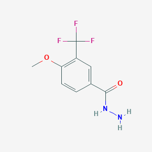 molecular formula C9H9F3N2O2 B13864443 Benzoic acid, 4-methoxy-3-(trifluoromethyl)-, hydrazide 