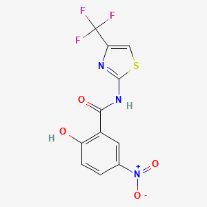 2-Hydroxy-5-nitro-N-(4-trifluoromethyl-2-thiazolyl)benzamide