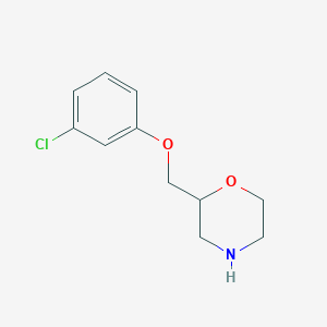 molecular formula C11H14ClNO2 B13864479 2-((3-Chlorophenoxy)methyl)morpholine CAS No. 167273-59-8